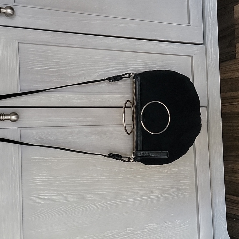 Kara Leather/ Shearling Crossbody - image 2